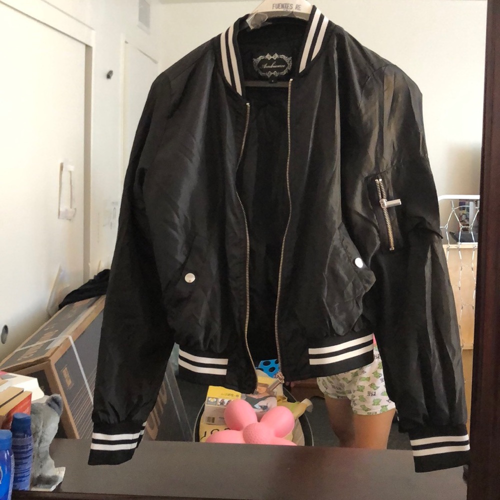 Black striped sweater